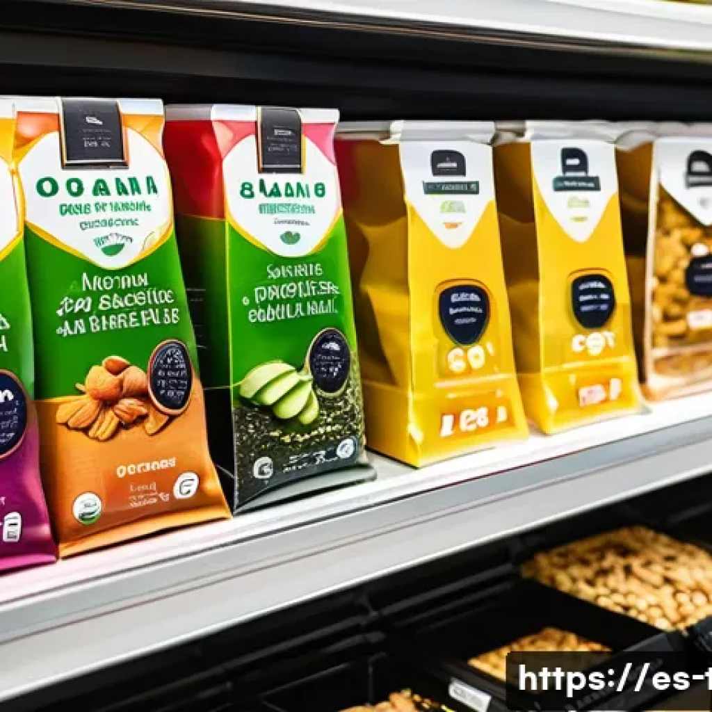 다과와 편의점 디저트 - A vibrant convenience store snack display featuring a variety of innovative packaged snacks with exo...