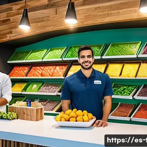 Home 32 다과와 프랜차이즈 - A vibrant urban snack bar scene in Mexico City, showcasing a diverse group of young professionals an...